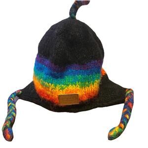 Nepalese Wool Knit Hat Trapper Rainbow Winter Stocking Beanie Cap KyberNepal Kid